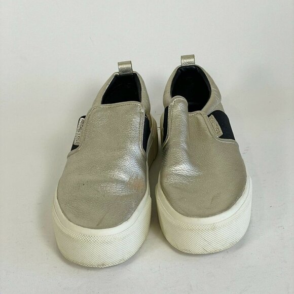 Kendal + Kylie Women Tenley Platform Sneakers Slip On Metallic Gold 8.5M Leather - Picture 3 of 11
